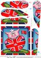 Zoe Piggy Union Jack Flag Heart Fan Pyramage Topper