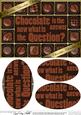 A5 Chocolate Greetings Oval Pyramage Topper