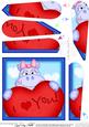 Hilda Hippo's Heart Fan Pyramage Topper