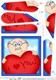 Old Man Bert's Heart Fan Pyramage Topper