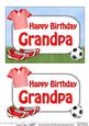 5x7 Birthday Grandpa Football 3D Step by Step Decoupage