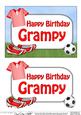 5x7 Birthday Grampy Football 3D Step by Step Decoupage