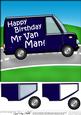 8 x 8 Happy Birthday Mr Van Man with 3D Decoupage