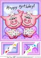8 x 8 Zoe & Isa Piggy Scalloped Corner Topper