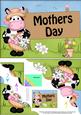 5x7 Milly Moo Cow Mothers Day Scallop Corner