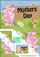 5x7 Lola Elephant Mothers Day Scallop Corner