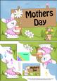 5x7 Little Bunny Mothers Day Scallop Corner
