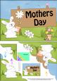 5x7 Little Bunny Mothers Day Scallop Corner