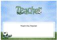 Thank You Teacher Football Large Dl Matching Insert