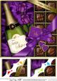 8x8 Birthday Twin Sister Champers N Chocs Scalloped Corner