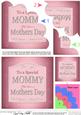 Mothers Day Mommy Pink Champers Label Shell Edged Corner Sta