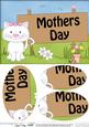 A5 Cute Cat Mothers Day Oval Pyramage Topper
