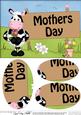A5 Milly Moo Cow Mothers Day Oval Pyramage Topper