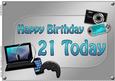 A4 Birthday 21 Today Gadgets N Gizmos Card Topper
