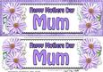 Large Dl Mothers Day Mum Daisies Floral 3D Decoupage