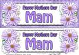 Large Dl Mothers Day Mam Daisies Floral 3D Decoupage