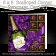 8 x 8 Birthday Champers Chocs & Roses Scalloped Corner Kit