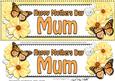 Large Dl Mothers Day Mum Floral Butterflies 3D Decoupage