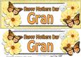 Large Dl Mothers Day Gran Floral Butterflies 3D Decoupage