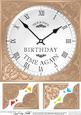 8 x 8 Birthday Clock Scalloped Corner Topper