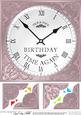 8 x 8 Birthday Clock Scalloped Corner Topper
