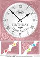 8 x 8 Birthday Clock Scalloped Corner Topper