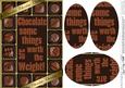A5 Chocolate Greetings Oval Pyramage Topper