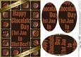A5 Chocolate Greetings Oval Pyramage Topper