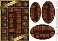 A5 Chocolate Greetings Oval Pyramage Topper
