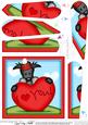 Hamish Scottie Dog's Love Heart Fan Pyramage Topper