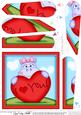Hilda Hippo's Love Heart Fan Pyramage Topper