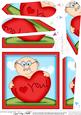 Old Man Bert's Love Heart Fan Pyramage Topper