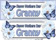 Large Dl Mothers Day Granny Floral Butterflies 3D Decoupage