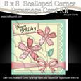 8 x 8 Patchwork Flowers & Lace Scalloped Corner Kit
