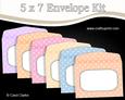 5 x 7 Pastel Polka Dot Envelope Kit