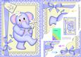 A5 Lola Elephant's Flowers Scallop Corner Stacker