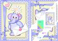 A5 Lola Elephant's Letter Scallop Corner Stacker
