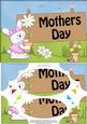 A5 Little Bunny Mothers Day Scallop Corners and Pyramage