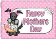 A4 Maisie Scottie Dog Polka Dots Mothers Day Card Topper