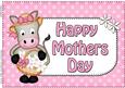 A4 Gigi Horse Polka Dots Mothers Day Card Topper