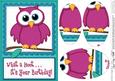 A5 What a Hoot Owl Birthday Oval Pyramage Topper