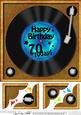 8 x 8 70th Birthday Record Scalloped Corner Topper