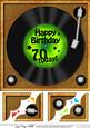 8 x 8 70th Birthday Record Scalloped Corner Topper