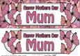 Large Dl Mothers Day Mum Butterflies 3D Decoupage