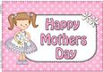 A4 Girlz Liz Polka Dots Mothers Day Card Topper
