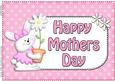 A4 Little Bunny Polka Dots Mothers Day Card Topper