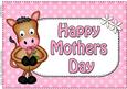 A4 Gigi Horse Polka Dots Mothers Day Card Topper