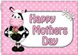 A4 Milly Moo Cow Polka Dots Mothers Day Card Topper