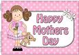 A4 Girlz Zoe Polka Dots Mothers Day Card Topper