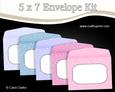 5 x 7 Pastel Shades Christmas Snow Envelopes Kit